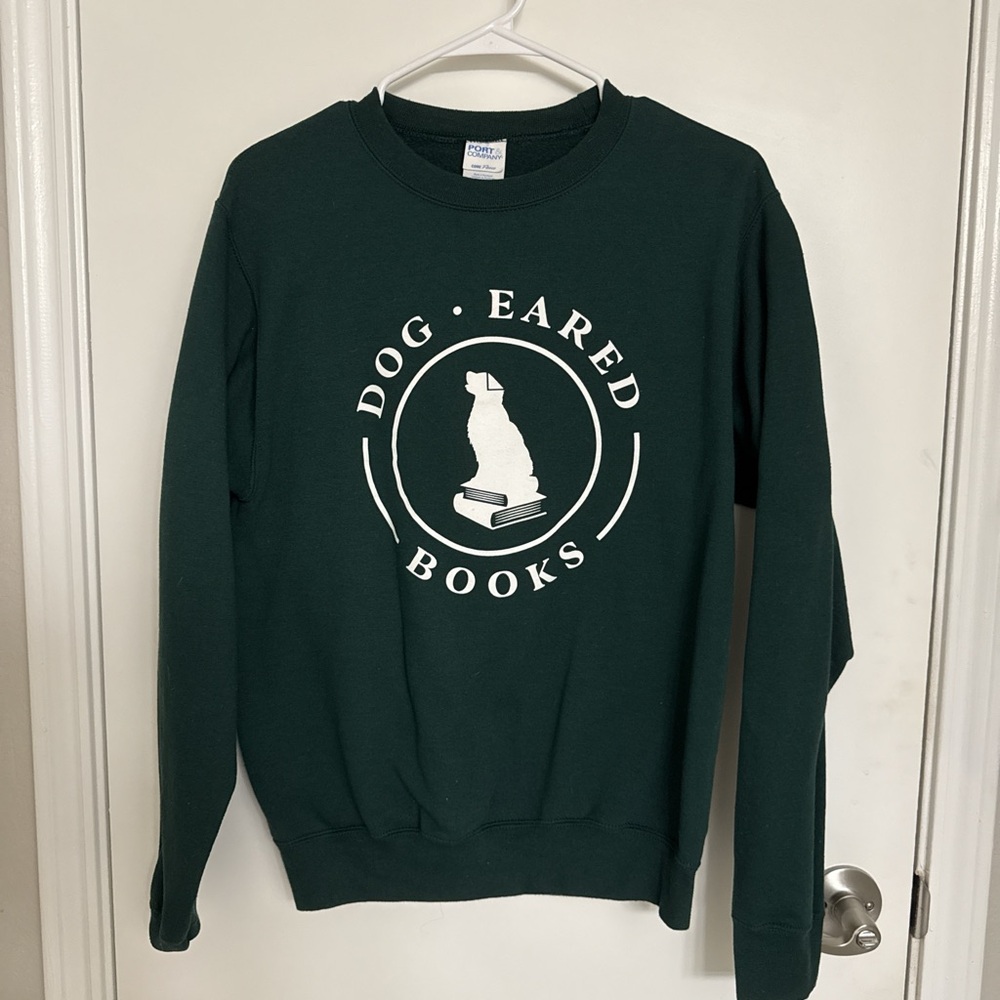 Dog Eared Books Green Sweatshirt